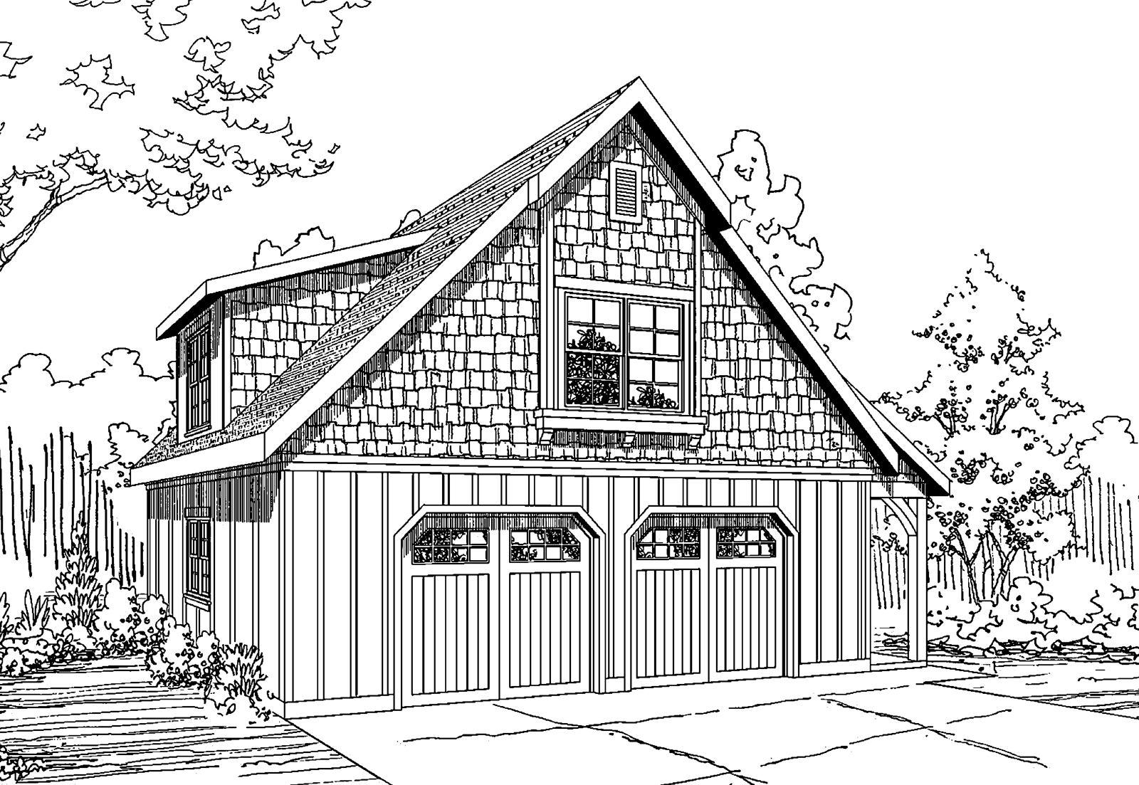 Garage Plan with Bonus Room 20-060 Garage with Bonus Room 20-060, Garage Plans, Craftsman