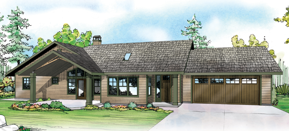 Elk Lake 30-849 Elk Lake 30-849, Ranch House Plan, Traditional Home Plan