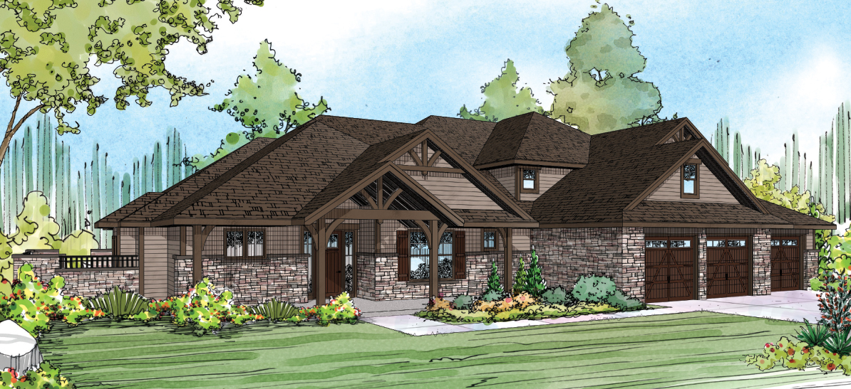 Cedar Creek 30-916 House Plan Cedar Creek 30-916, Craftsman Home Plan, Luxury House Plan