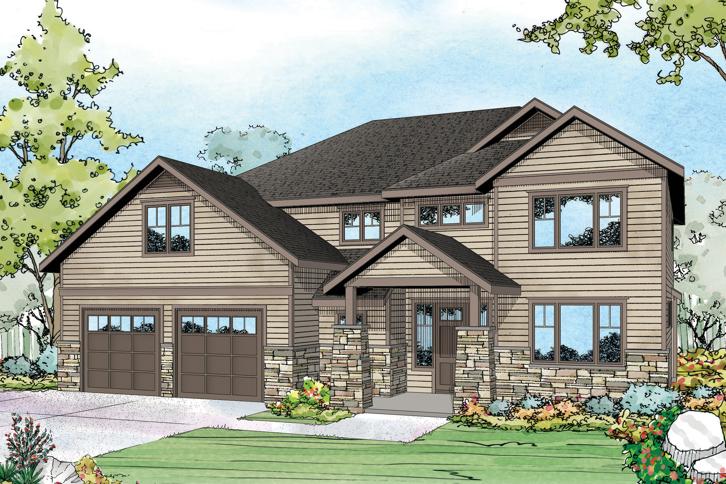 Craftsman House Plan Forest Grove 30-954 Craftsman House Plan, Country House Plan, Home Plan, Forest Grove 30-954