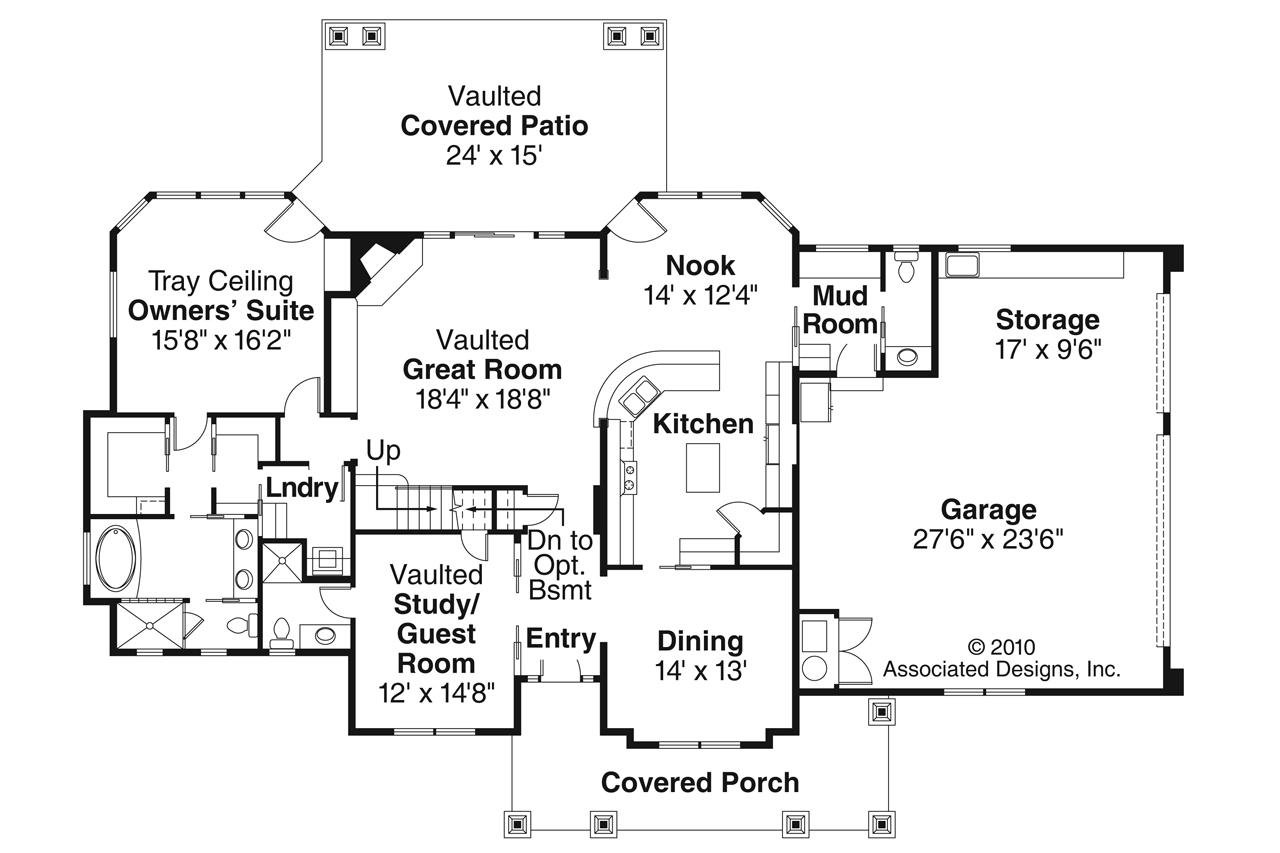 Craftsman House Plan, Home Plan, Floor Plan, Tillamook 30-519