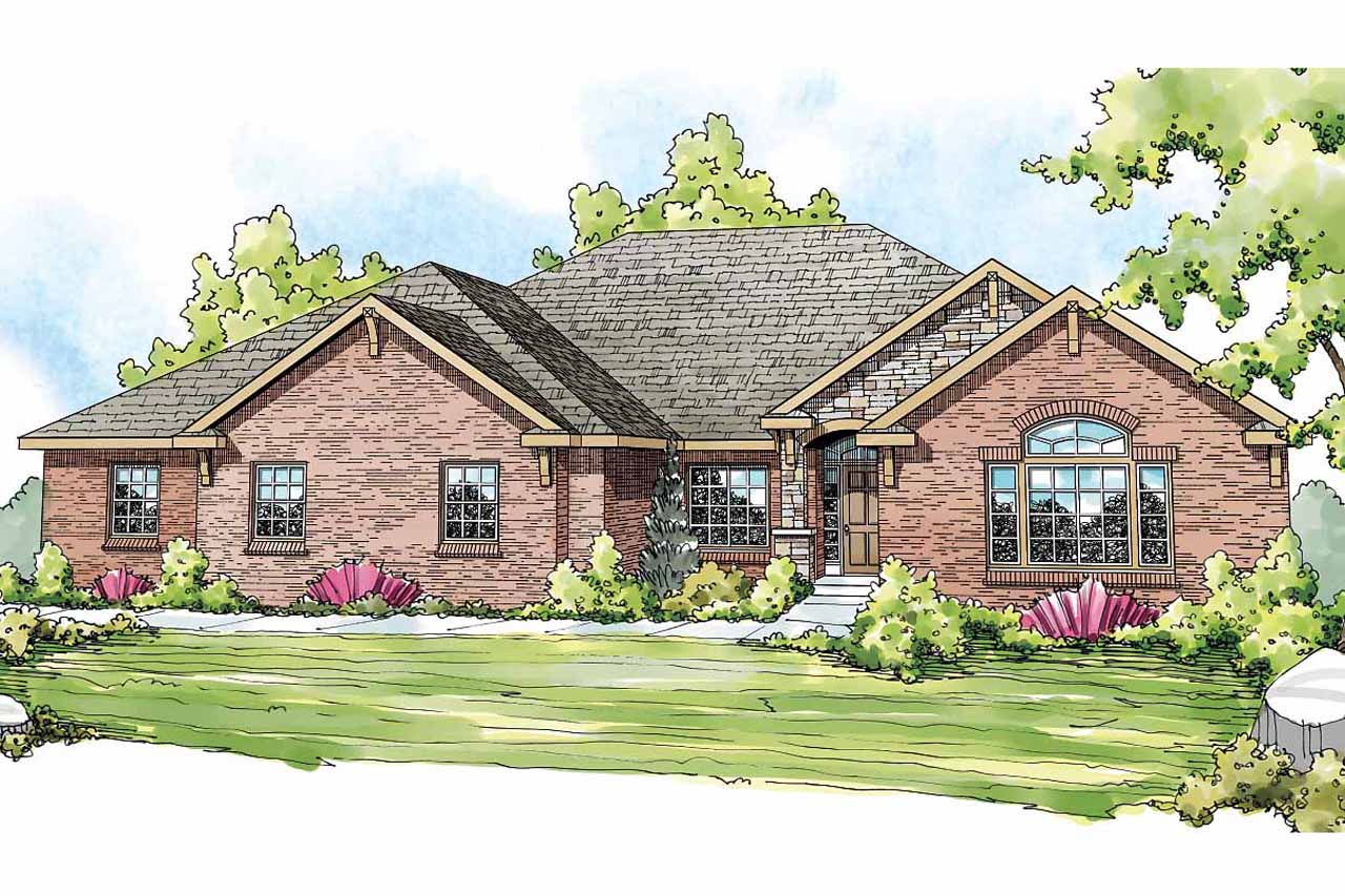 1 Story House Plan with European Style - Winterberry 30-742
