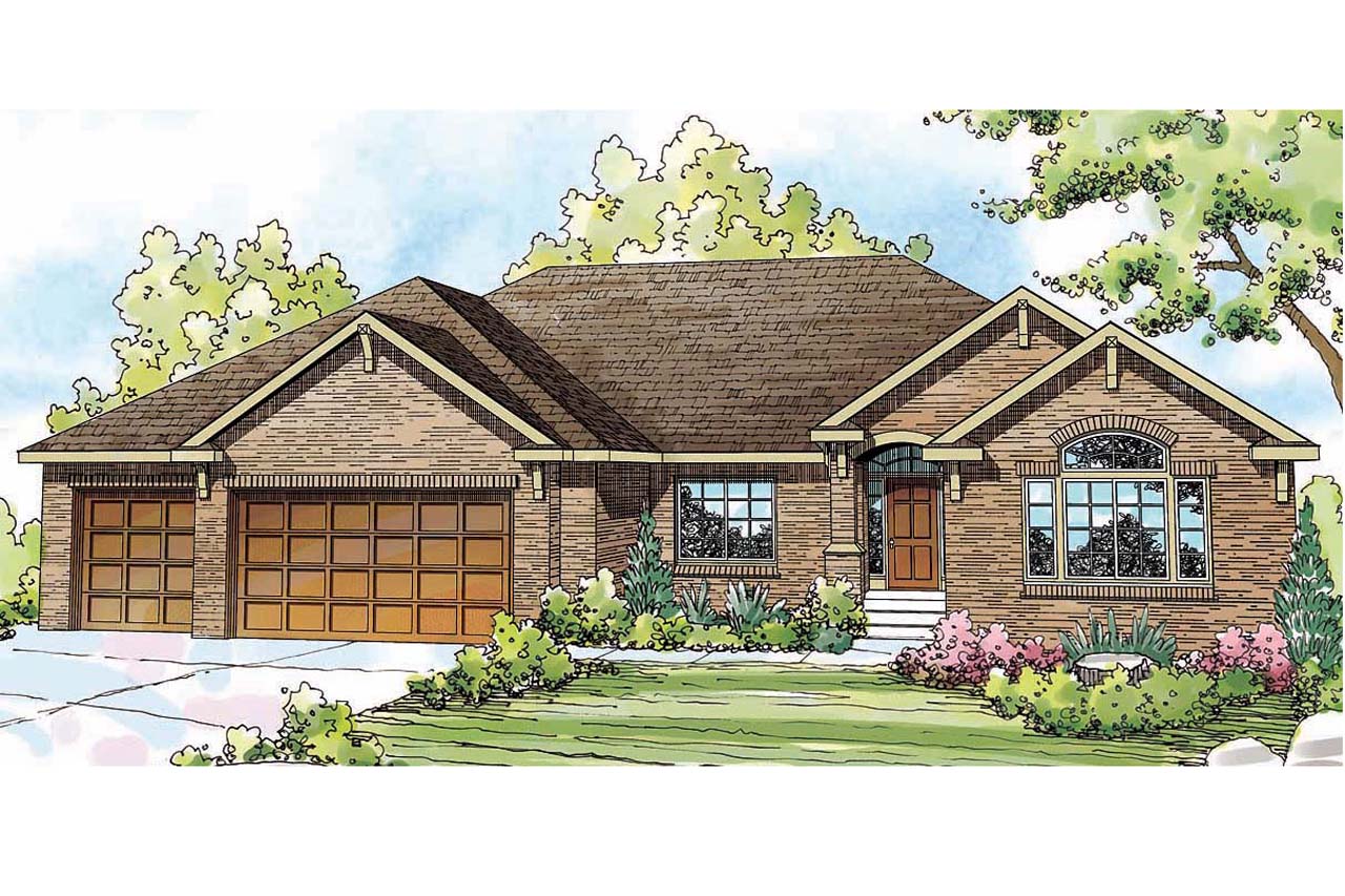 1 Story Ranch House Plan Lupine 30-747