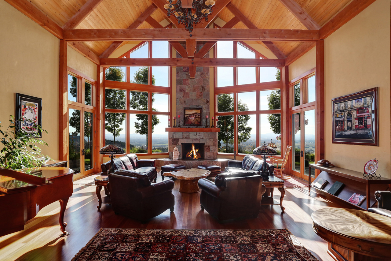 Coeur D'Alene Living Room Chalet House Plan, Coeur D'Alene 30-634, Home Plan, Living Room, Photo