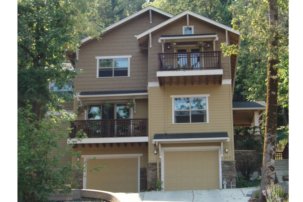 Sloped Lot House Plan, Home Plan, Craftsman House Design, Ridgeview 30-496