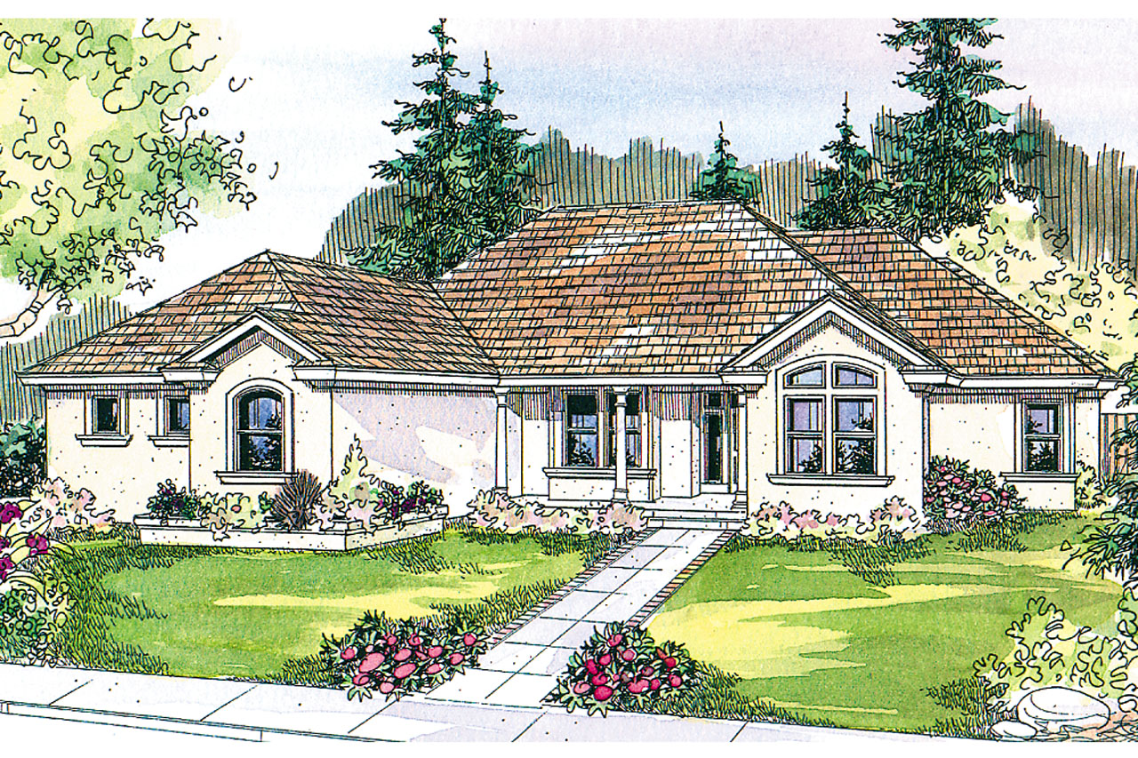 Roselle 30-427 Mediterranean House Plans, Home Plans, Featured House Plan of the Week, Roselle 30-427