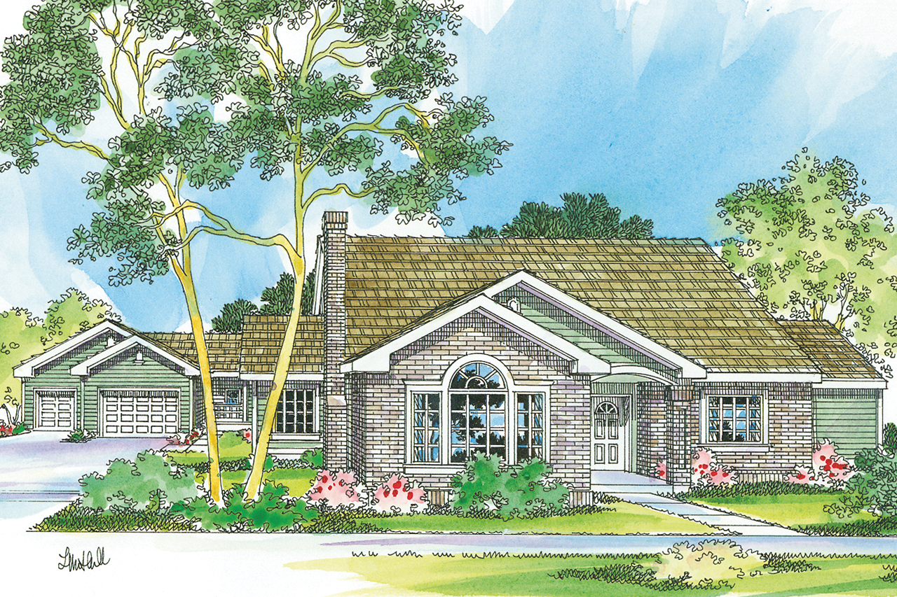 Featured House Plan of the Week, Ranch House Plan, House Plan with detached guest cottage
